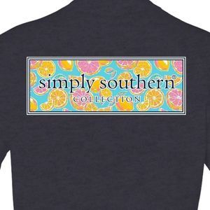 Simply Southern Preppy Classic Zest Colorful Fruit Logo Short Sleeve Tee - XL